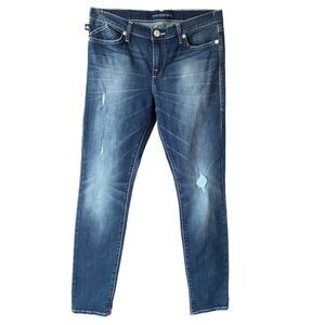 Rock & Republic Women's Skinny Distressed Stretch Jeans Blue Size M